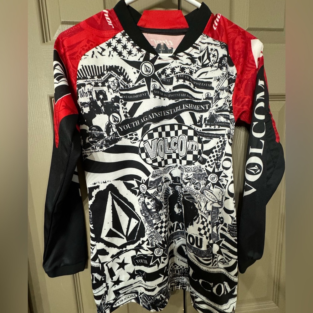 Volcom youth large BMX skate boarding jersey